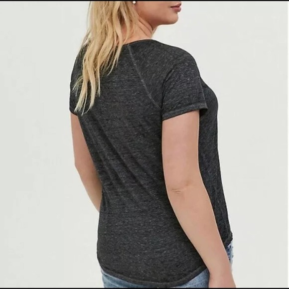 Torrid women's BEER BABES & BASEBALL GRAY BURNOUT TEE size 6x NWT - Picture 3 of 4